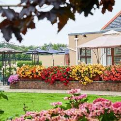 Our hotel was beautiful and the gardens so colourful