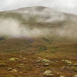 Low cloud and mist on the mountains