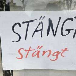 The most frequently read word: "closed"