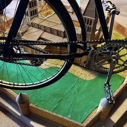 This is just a single chain. Different gears pedalling forward to pedalling backward.