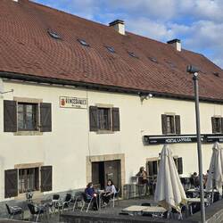 The town has a couple of restaurants and hotels for pilgrims
