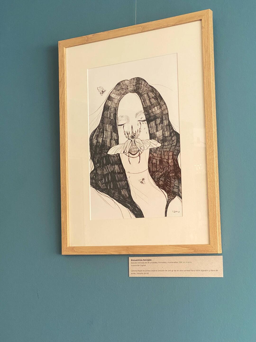 Fun sketch in Somia restaurant - yes to flies