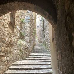 Steep stairs everywhere