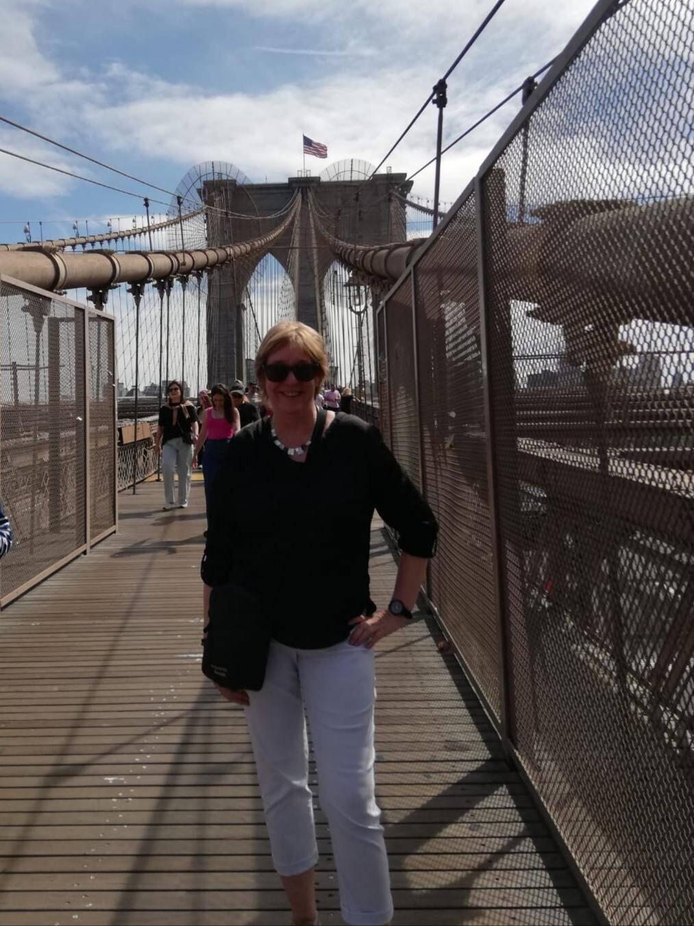 Auf der Brooklyn Bridge