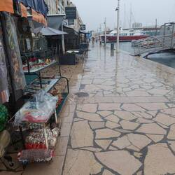 A wet waterfront at Toulon