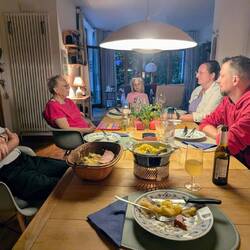 Familiar dinner and chat