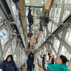 Glass floor kinda weird