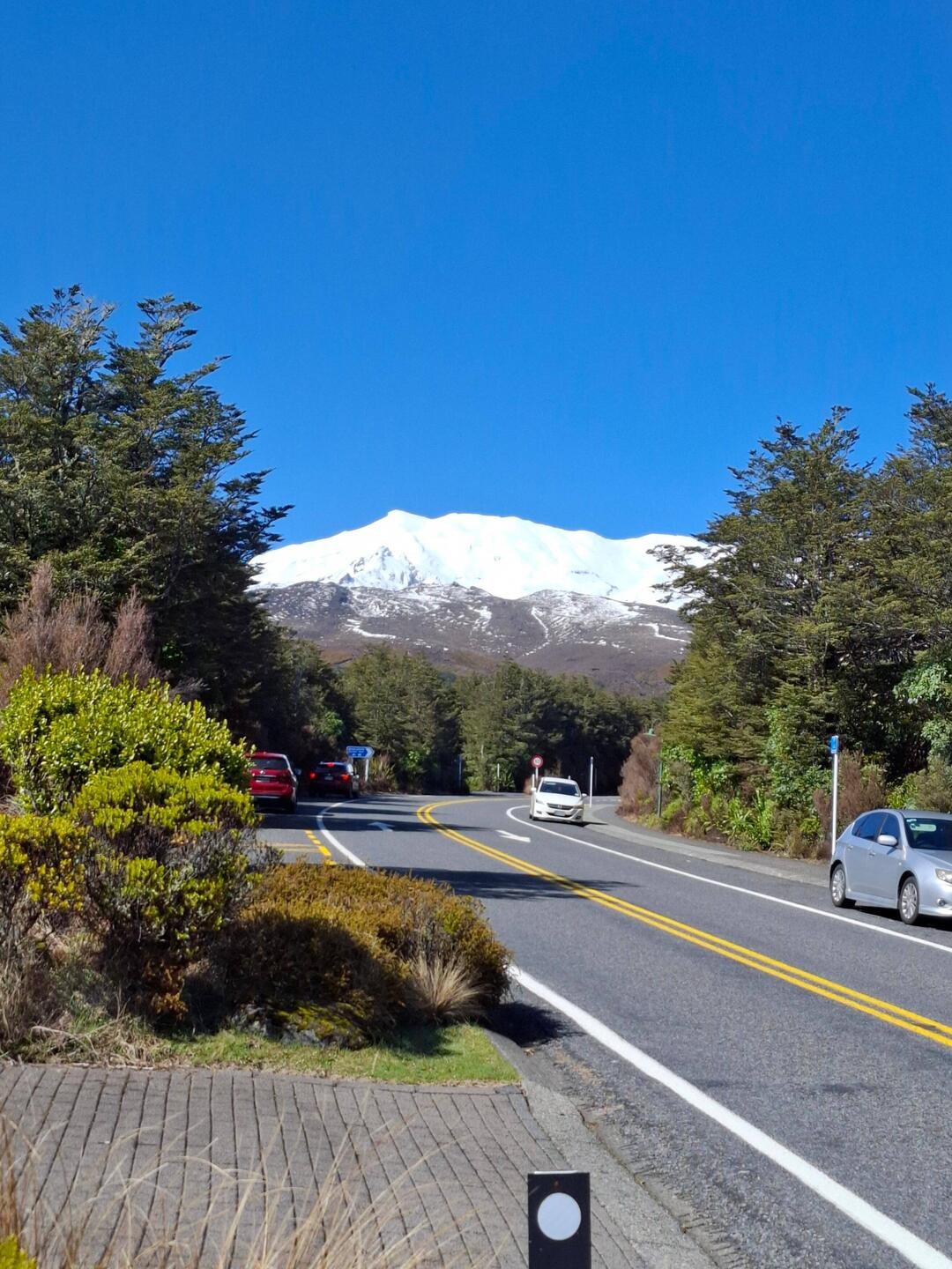 Mt Ruapehu vom Whakapapa Village Visitor Center