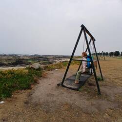 There were several of these cool oceanside swing sets along the way.