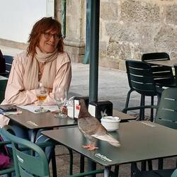 Me and my date, having a beer