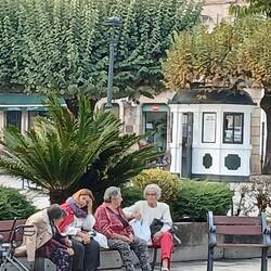 Loved seeing these senior ladies hanging out together in the square