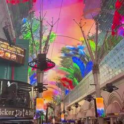 die Deckenlichtspiele im "Tunnel" im Stadtzentrum