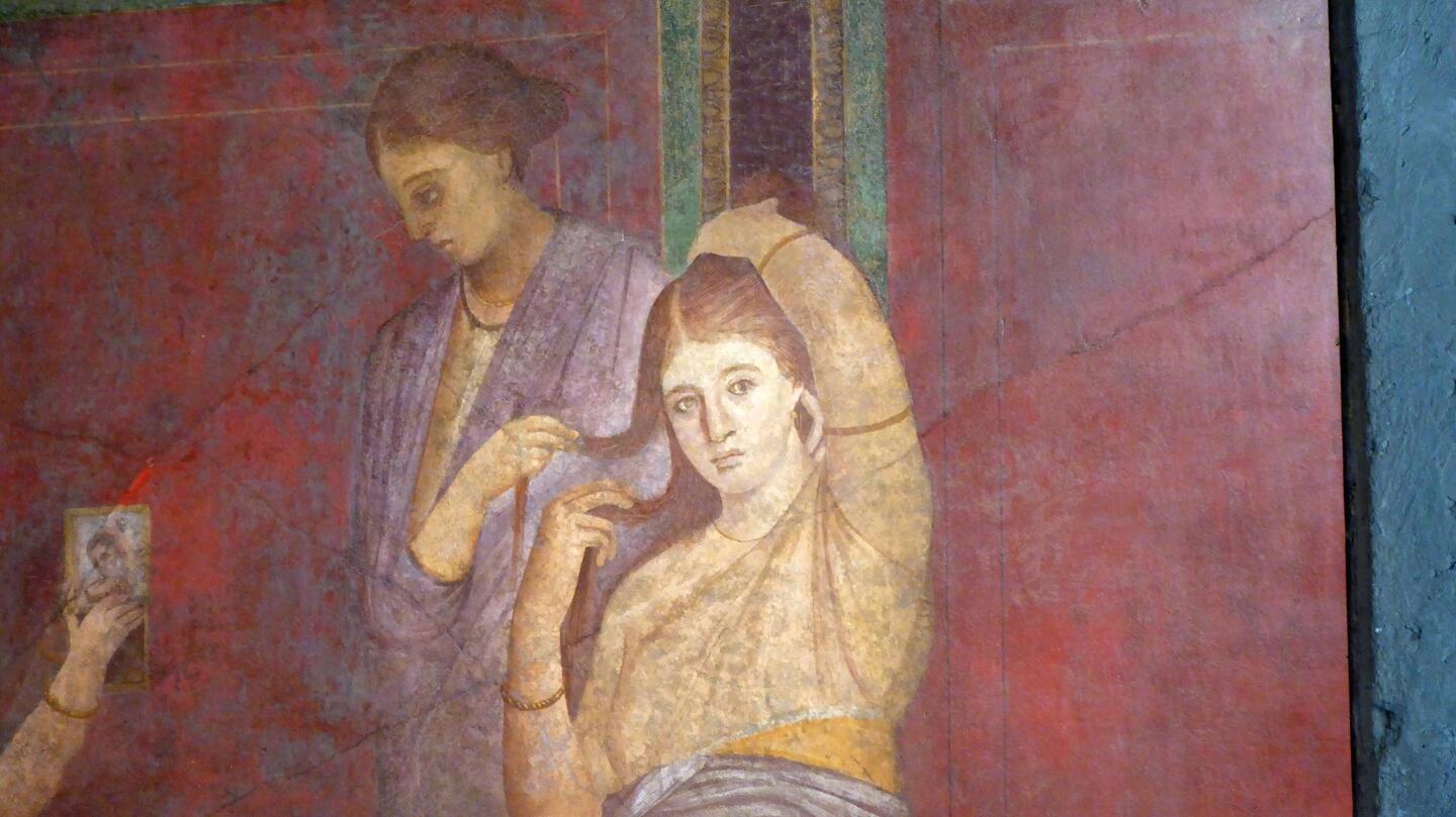 Begegnung mit einer Unbekannten in der Villa der Mysterien.