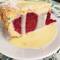 Fette Himbeertorte mit Vanille Sauce