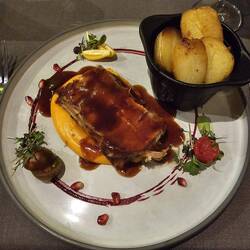 Ribbchen mit Süßkartoffel Pü