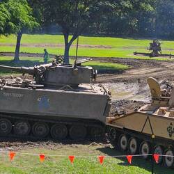 They truly had an assortment of all the WWII tanks, jeeps, and transport vehicles.