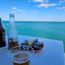 We did jump off one stop early at the water front for a few beers and (incredible!) oysters.