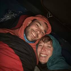 Dick eingepackt geht's Schlafen