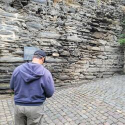 The walls to enter Bacharach from the shoreline