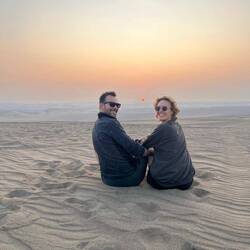 Sonnenuntergang inmitten der Dünen