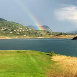 Ramsko Jezero, Regenbogen nach kurzem Schauer