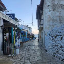 Early morning looking down the pedestrian street