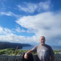 Beautiful Cliffs of Moher and my handsome husband.