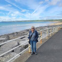 Lahinch Beach. Although it was calm there were surf lessons taking place