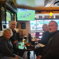 Ducked in to The Office to get out of the rain and spent the afternoon betting on the horses