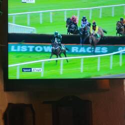 We were at the Listowel race track on Sunday. We were too early for the races so we enjoyed on tv