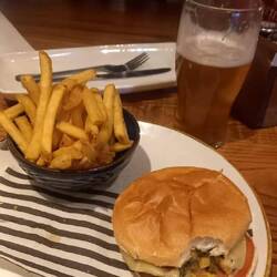 Falafel burger at the Country Girl on Raddlebarn Road