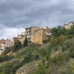Colourful village houses