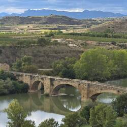 The medieval bridge looking down from the high town