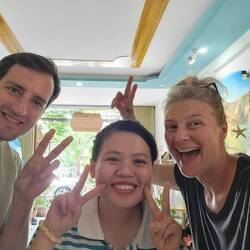 Abschied von Heng aus dem Song Suoi Homestay in Quy Nhon