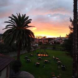 And a beautiful sunset from our "terrace".