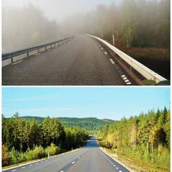 Sonne und Nebel im Wechsel