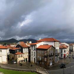 Roof tops and rainclouds