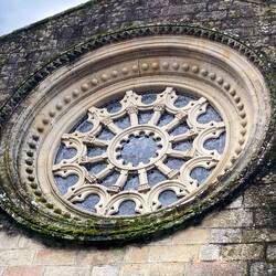 Rosette on the church next door