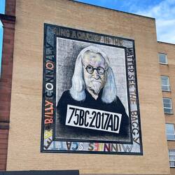 Second Billy Connolly painting by John Byrne, a close friend