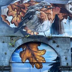 Part of the four seasons mural by Smug