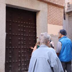 The doors are huge, and decorative