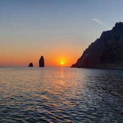 Kitschiger Sonnenuntergang