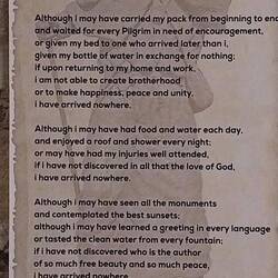 The Camino begins when I return home