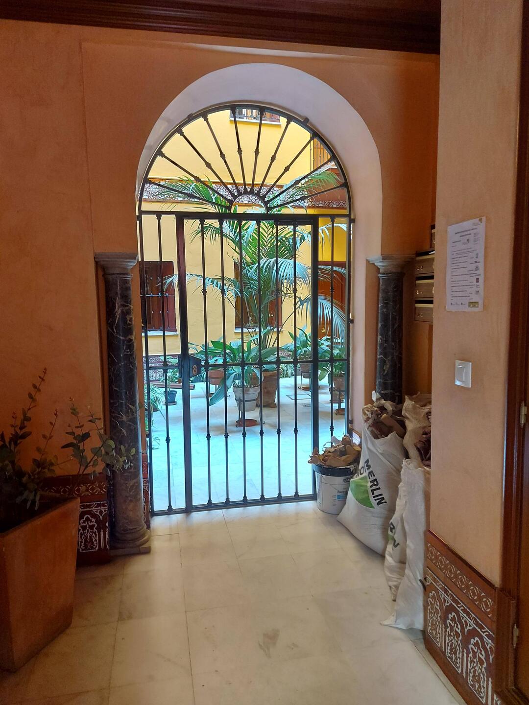 Entryway to apartment building