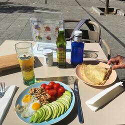 Keto lunch at Baju - super healthy again - except for my beer