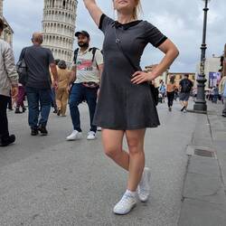 Philipp versucht ein gutes Turm Bild von mir zu machen