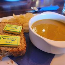 Stopped for lunch to warm up and loved the Strathroy butter.