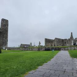 There were ruins of several churches and many grave markers.