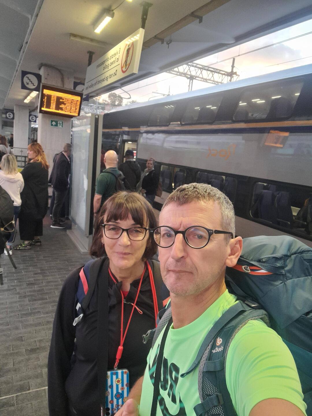 Treno in orario..buon inizio.....