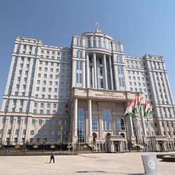 The new Parliament Building in Dushanbe